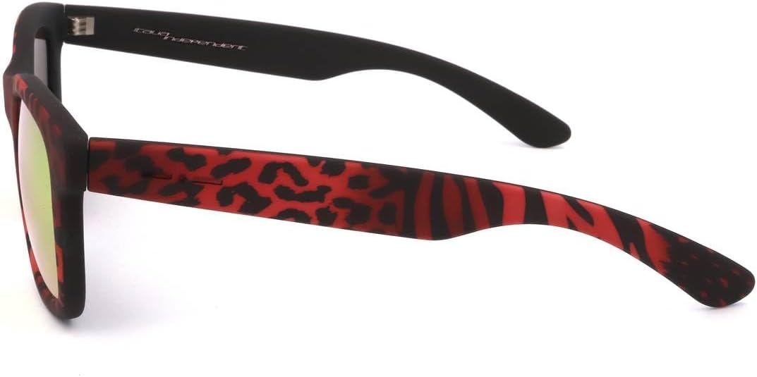 Italia Independent Unisex-Erwachsene 0090-ZEB-053 Sonnenbrille, Rot (Rojo), 50