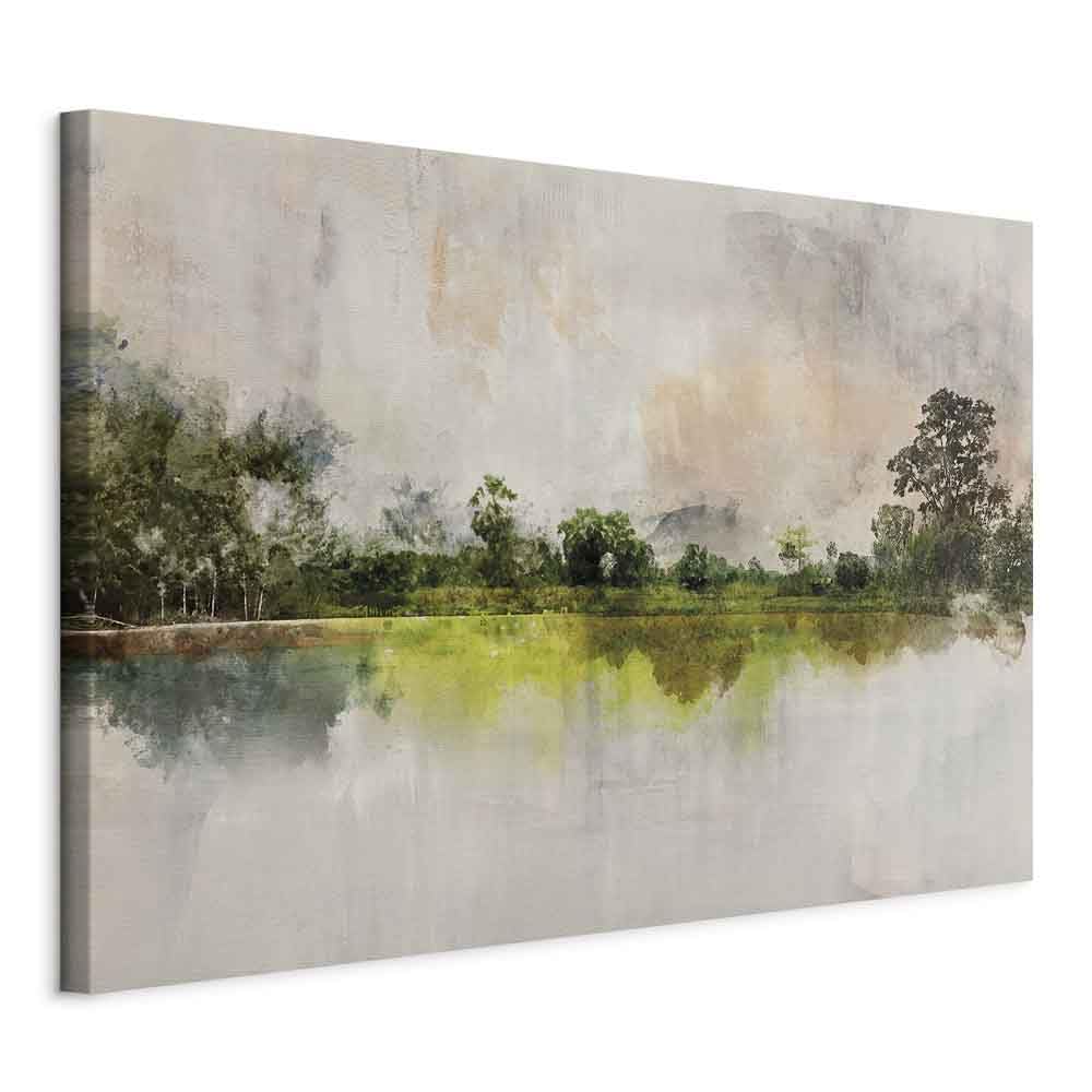 murando - Bilder Wald 120x80 cm Leinwandbild 1 tlg Kunstdruck modern Wanbilder XXL Wanddekoration De