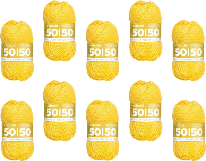 myboshi 50/50-Ganzjahres-Wolle aus Baum- und Merinowolle, für Oberbekleidung geeignet, Mulesing-frei