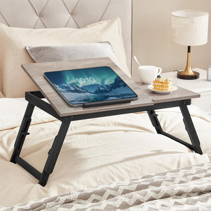 SONGMICS Laptoptisch, Laptopständer, Frühstückstablett, klappbare Beine, für Bett und Sofa, höhenver