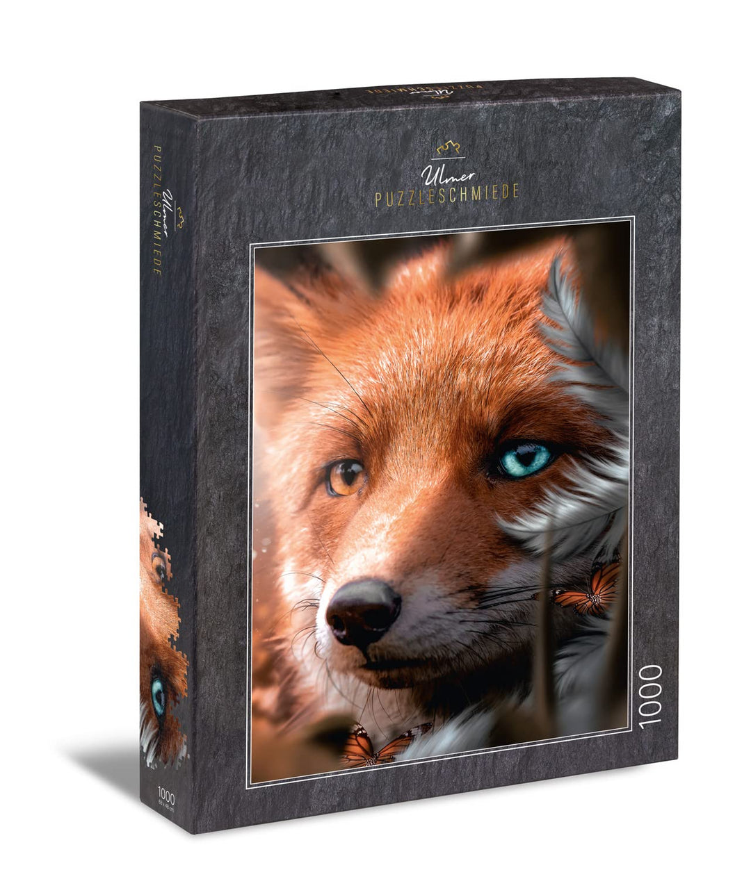 Ulmer Puzzleschmiede - Puzzle Listiger Kleiner Freund - Einfallsreiches Fuchs-Motiv als 1000 Teile P