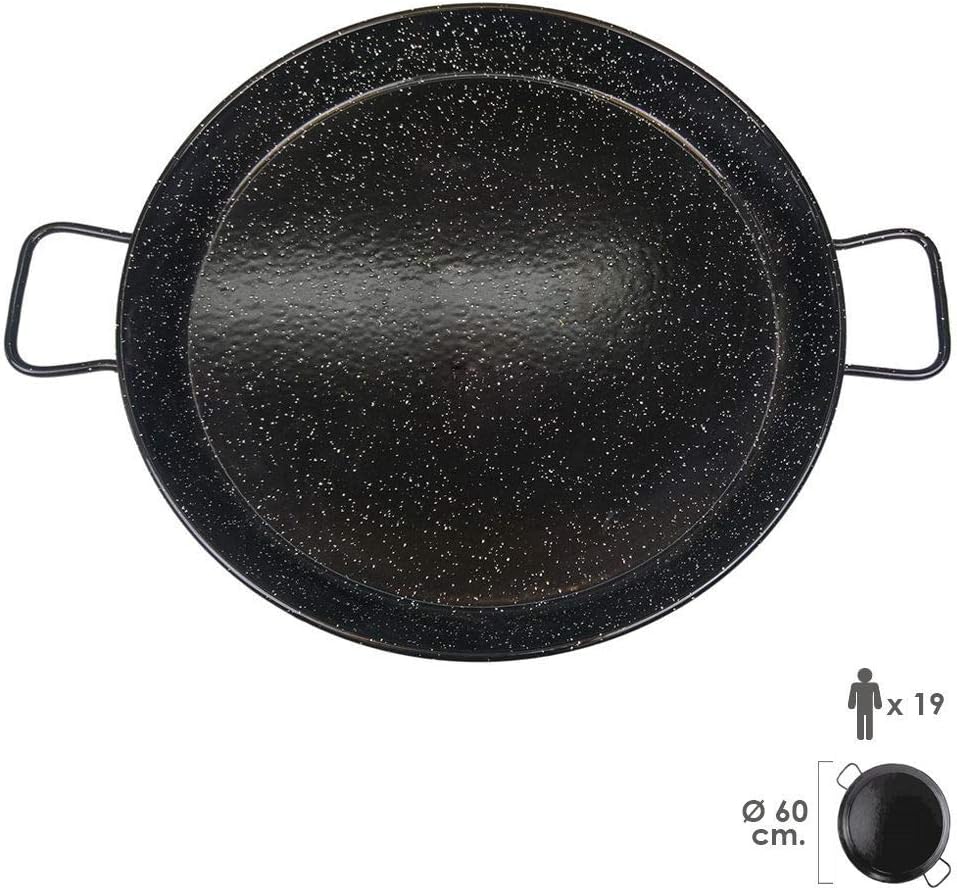 La Ideal Valenciana Esmaltada, Legierter Stahl, Schwarz, 60 cm, 4 30 x 60 x 30 cm, 30 x 60 x 30 cm