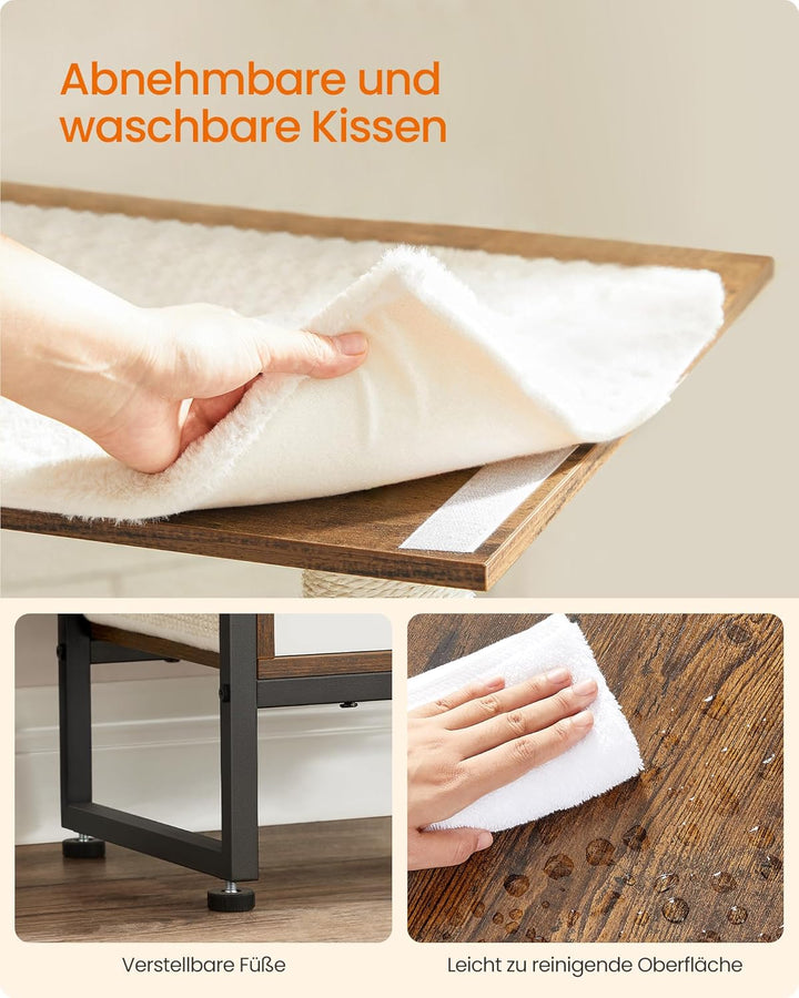 Feandrea Kratzbaum, Katzenbaum, 2-in-1-Möbel, vintagebraun PCT112X01