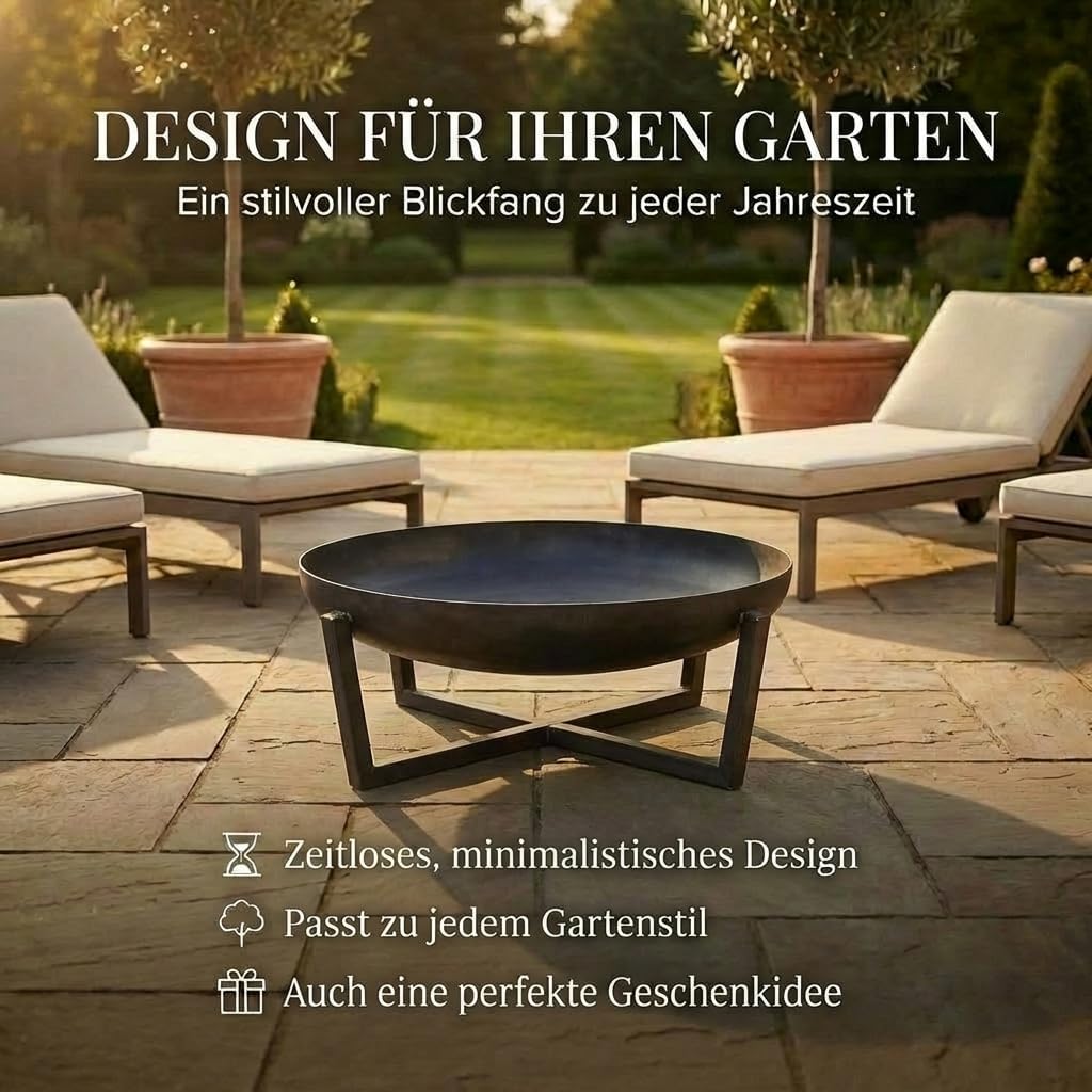 SOUK ONE Feuerschalen, Feuerschale Ø 100 cm Madrid - Feuerstelle für den Garten, Terrasse und Balkon