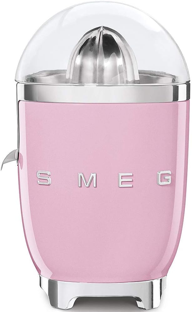Smeg Zitruspresse CJF01PKEU, Edelstahl, Pastellrosa, Pastellrosa