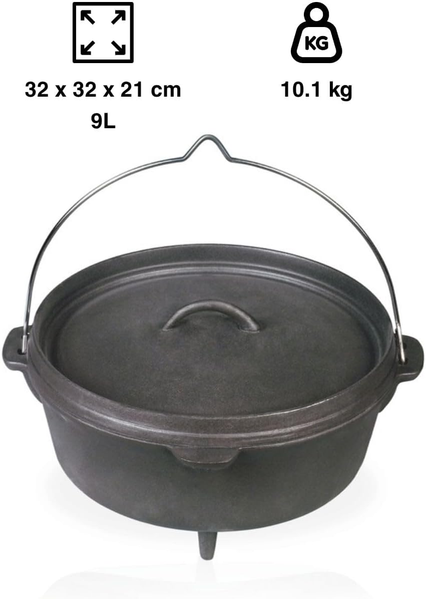 barbecook Kochtopf/Dutch Oven 9 L Grillzubehör, Black, Schwarz
