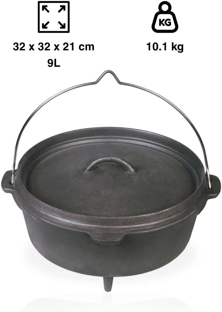 barbecook Kochtopf/Dutch Oven 9 L Grillzubehör, Black, Schwarz
