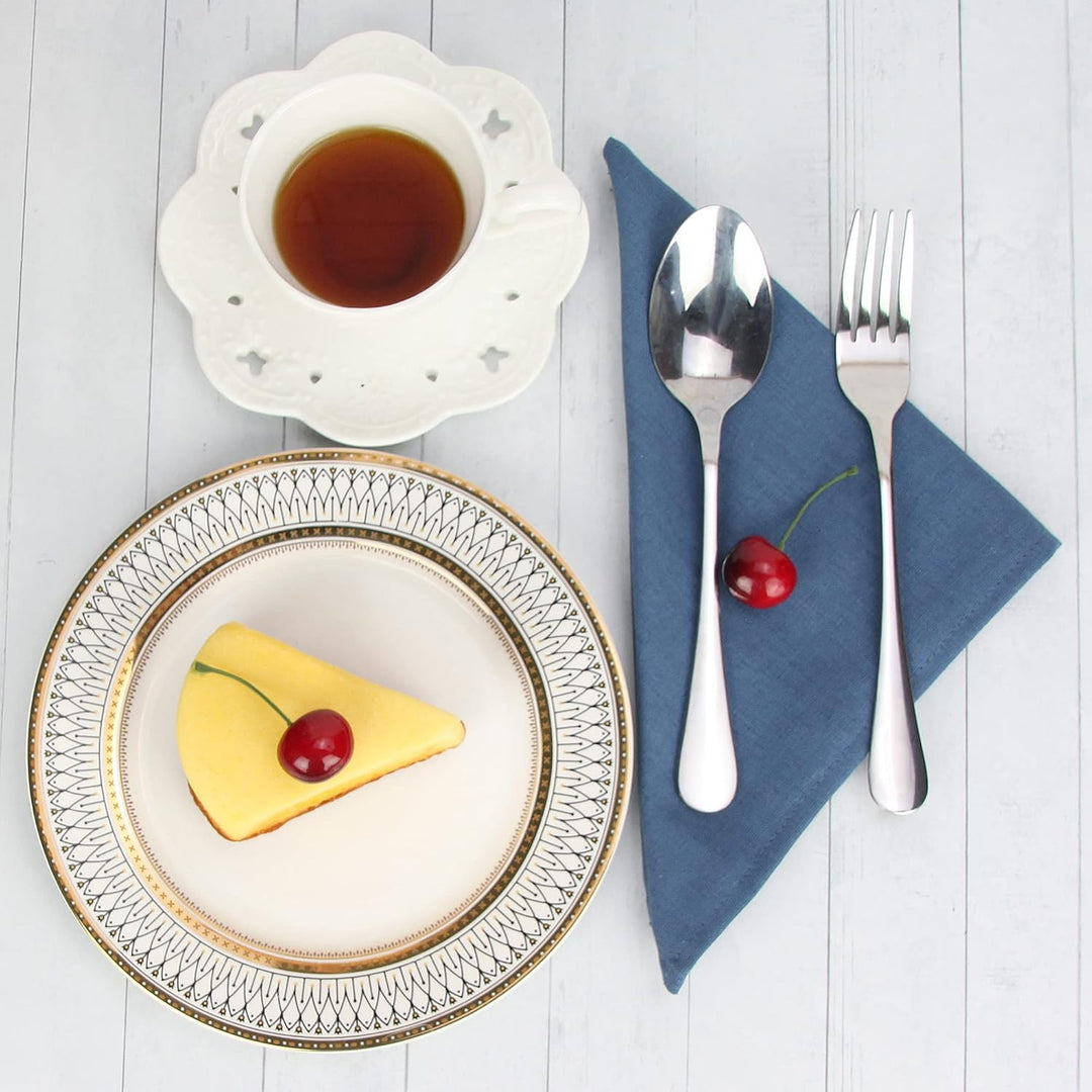 weich Polyester Leinen gemischt Abendessen Cloth Servietten, 12 Stück (40 x 40 cm), für Veranstaltun