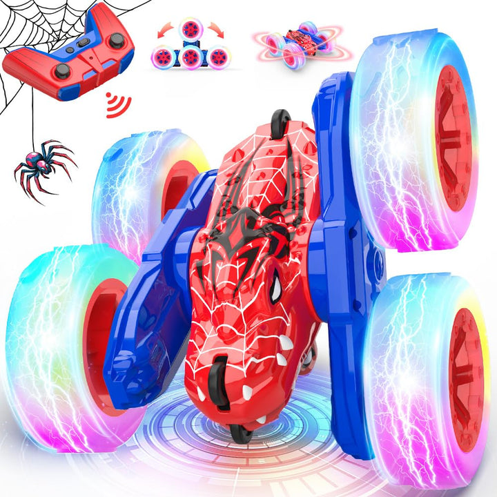 Mieryd Spider Ferngesteuertes Auto ab 3 4 5 6 7 8 9 10 Jahre, Rotation 360 ° Stunt RC Car mit LED, M