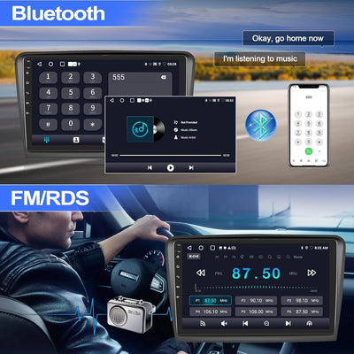 2G+32G CAMECHO Android 12 Doppel Din Autoradio für Skoda Superb 2(2008-2015),10 Zoll Auto Radio Touc
