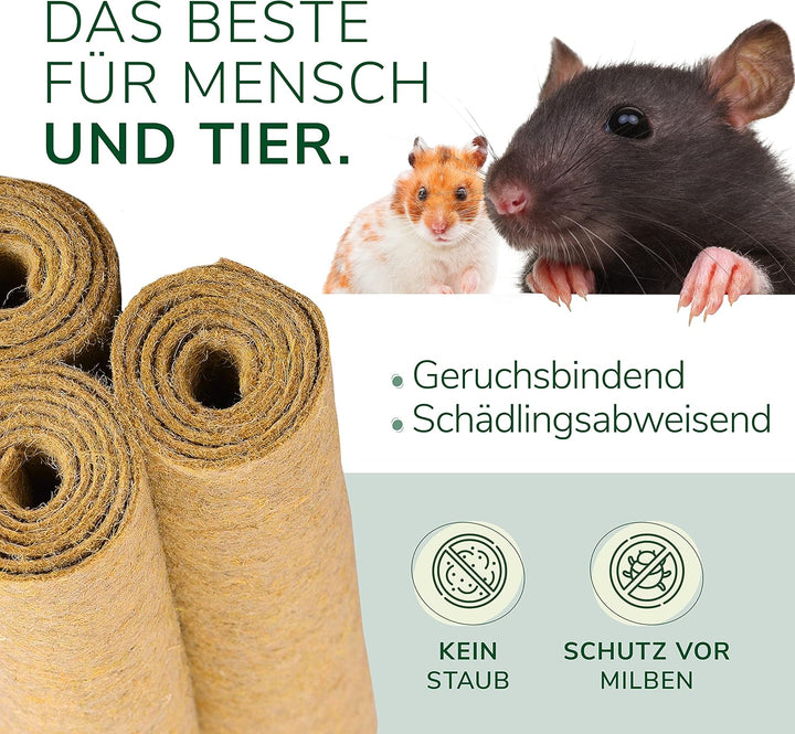 Natursache 5 Nagermatten aus Hanf, 40 x 25 x 0,5cm I Hanfmatten für Hasenstall, Kaninchenhaus, Hamst
