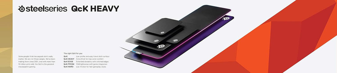 SteelSeries QcK XXL - Gaming-Mauspad - Stoff - Gummiunterseite - Schwarz (900mm x 400mm x 2mm) XXL D
