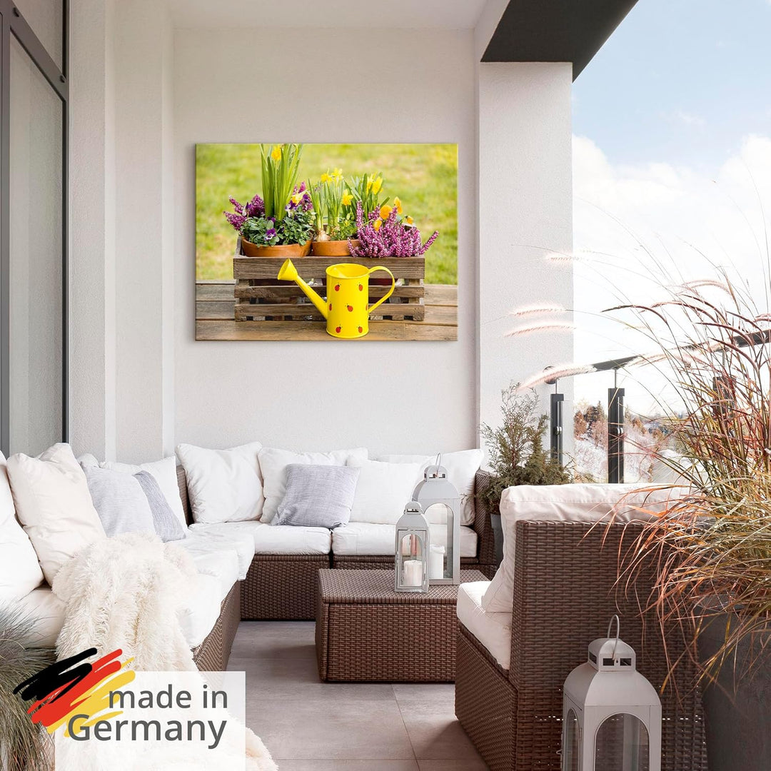 ARTland Wandbild Alu Verbundplatte für Innen & Outdoor Bild 60x45 cm Garten Blumen Frühling Narzisse