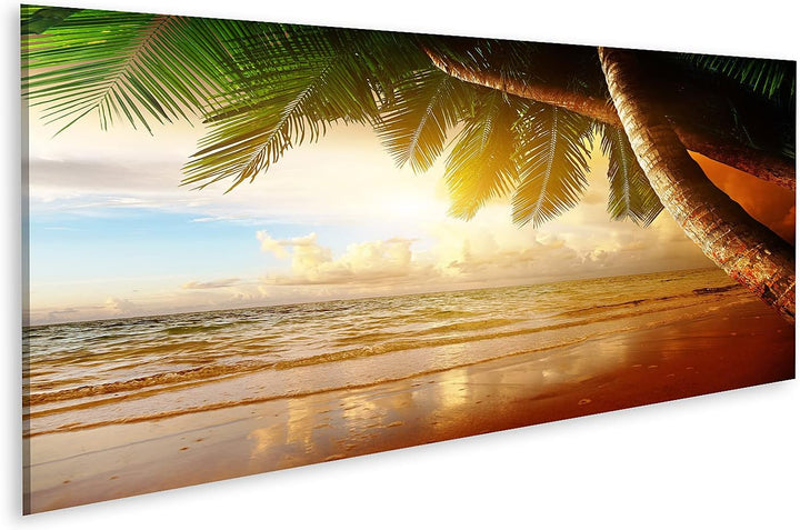 islandburner Bild auf Leinwand Sonnenaufgang Am Strand Der Karibik Bilder Wandbilder Poster Leinwand