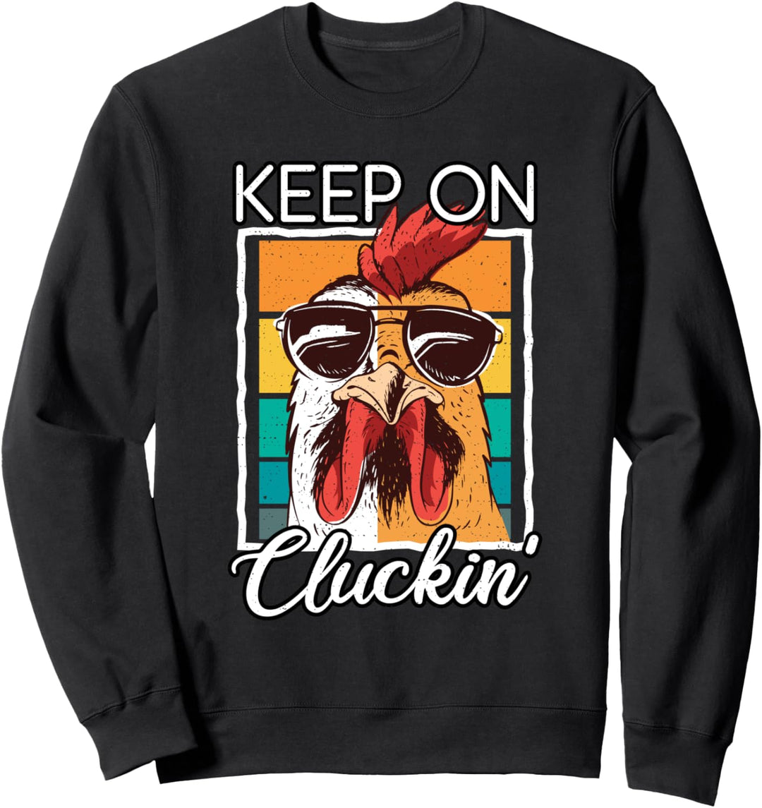 Keep On Clucking Retro Vintage Style Huhn Sweatshirt