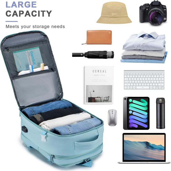 YOODI Reiserucksack Handgepäck Flugzeug 40x20x25 Ryanair Erweiterbarer 14 Zoll Laptop Rucksack Reise