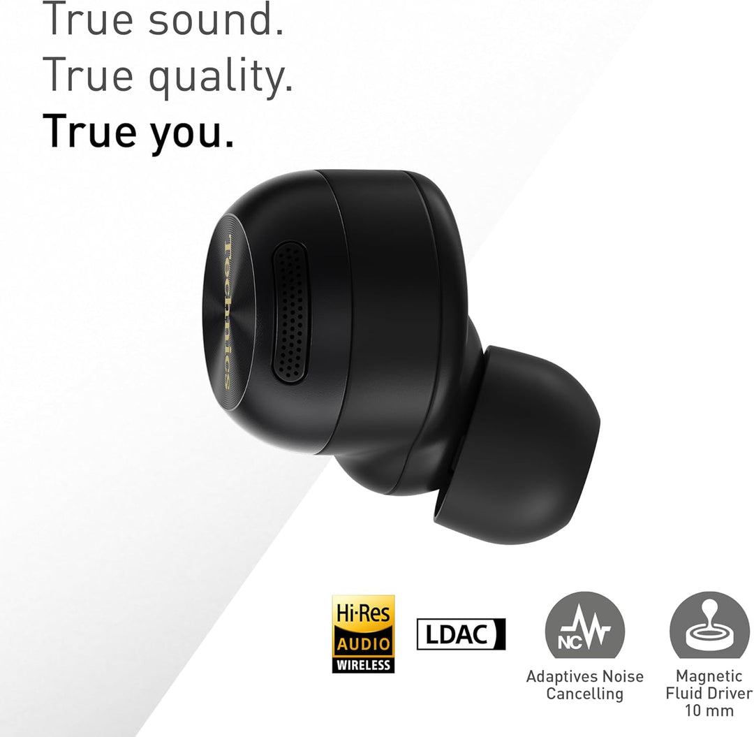 Technics EAH-AZ100E-K Kabellose Kopfhörer mit Geräuschunterdrückung, Bequeme In-Ear-Kopfhörer, Multi