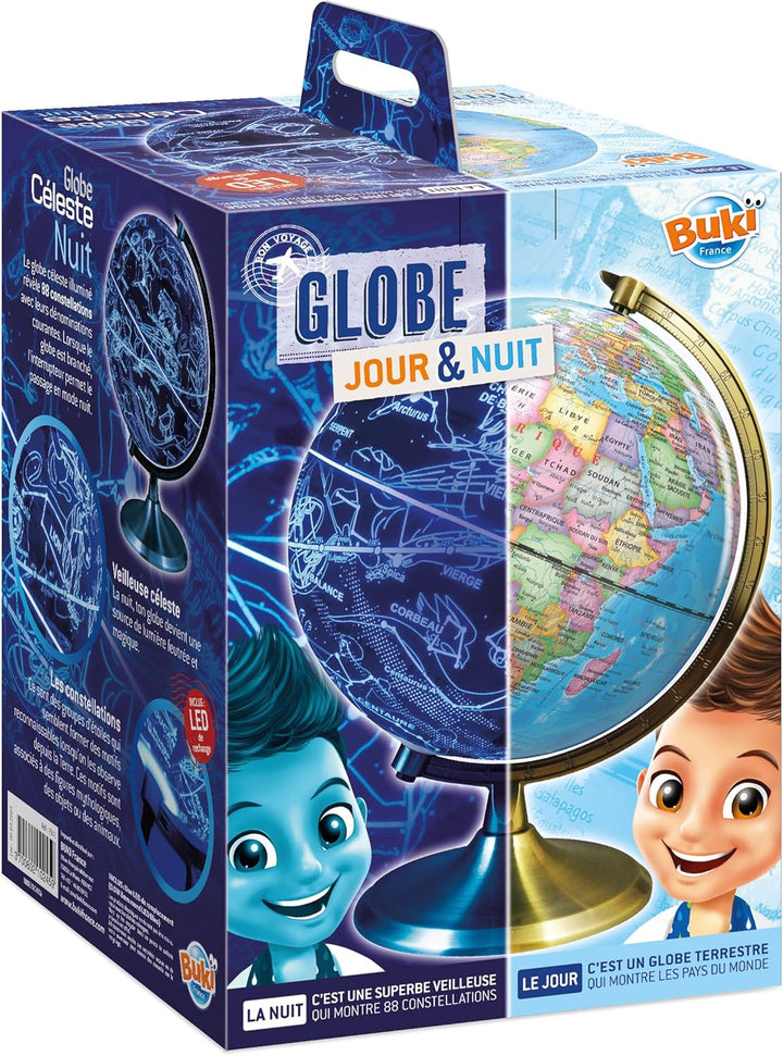 BUKI France 7345 Tag und Nacht Globus (FRANZÖSISCHE Version), Französische