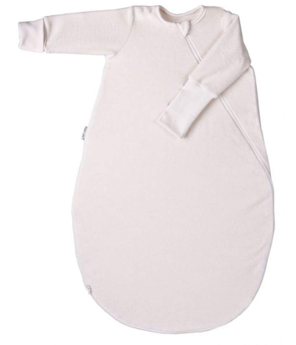 Popolini Schlafsack Langarm aus Baumwollvlies Bio-Baumwolle (L - 110 cm)