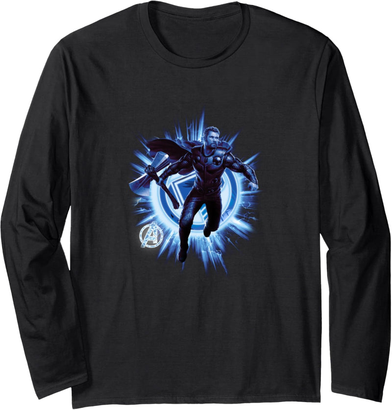 Marvel Avengers Endgame Thor Blast Poster Langarmshirt