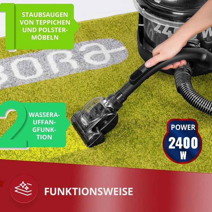 MPM - MOD-47 - Staubsauger mit Bora-Wasserfilter und Luftreiniger - für Allergiker - gegen Milben, T