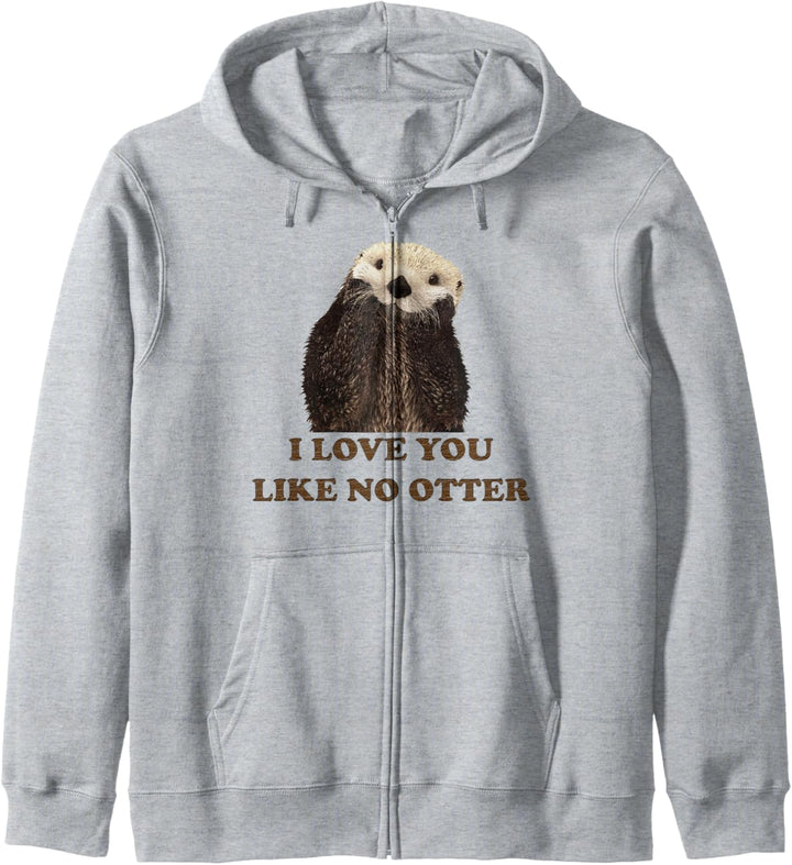 Ich liebe dich wie kein Otter Süsses Seeotter-Tier-T-Shirt Kapuzenjacke