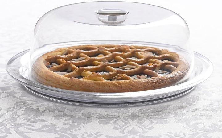 Omada Design Globo Kuchenform, Frischhalteglocke und 25 cm Tablett aus unzerbrechlichem Kunststoff,