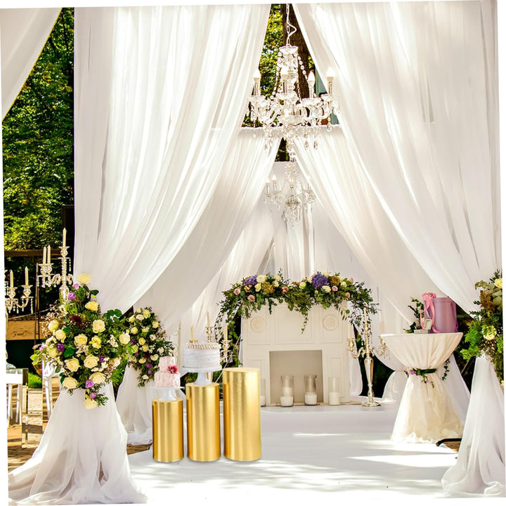 Zylinderabdeckungen Golden Metall Zylinder Podest Ständer Display Ständer für Babyshower Party Requi