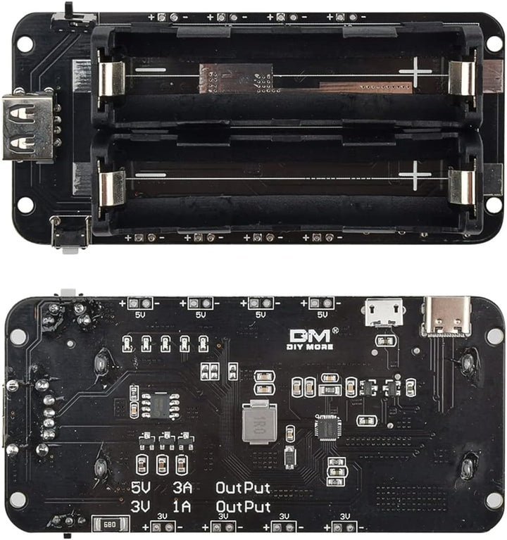 diymore 2PCS Battery Shield V8 3V 5V Micro-USB-Anschluss Typ C USB kompatibel für ESP32 für ESP8266