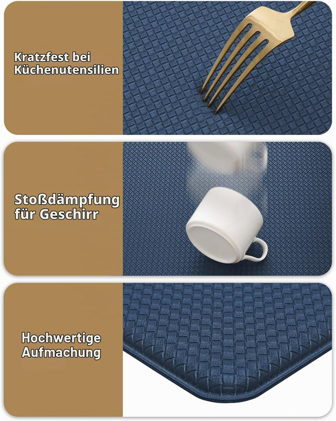 Color G Küchenläufer 2 Stück, küchenteppich waschbar rutschfest, Teppich küche mit Ölfest und Wasser