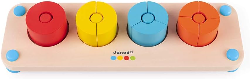 Janod - Essentiel - Das Bruchrechnen - Lernspiel aus Holz Babys und Kleinkinder - Zahlen und Mathema