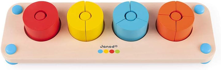 Janod - Essentiel - Das Bruchrechnen - Lernspiel aus Holz Babys und Kleinkinder - Zahlen und Mathema