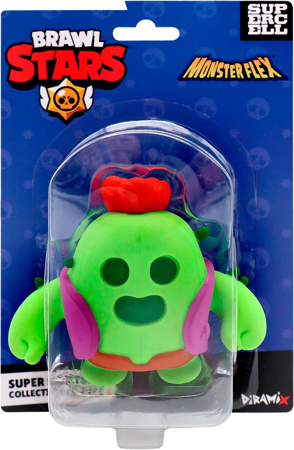 Bizak Monsterflex Brawl Stars Sammelfigur Spike, super ausziehbar und elastisch, 13 cm, 10 zum Samme