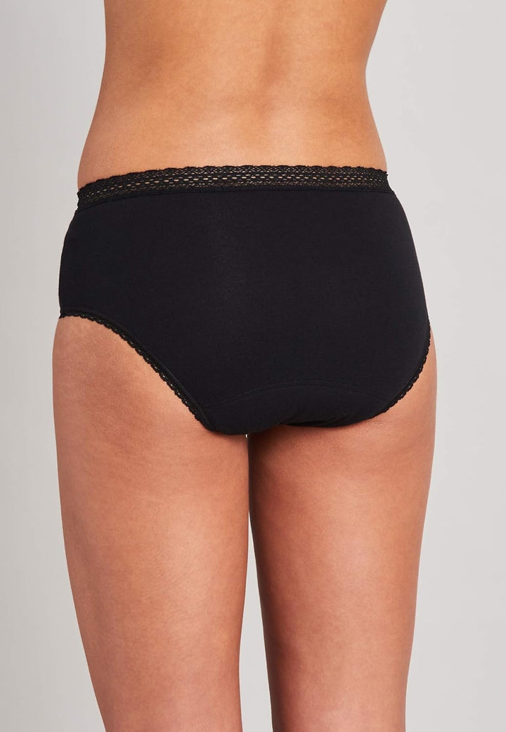 Schiesser Damen 2er Pack Menstruationswäsche/Periodenpanty auslaufsicher - Secret Care 42-44 Schwarz