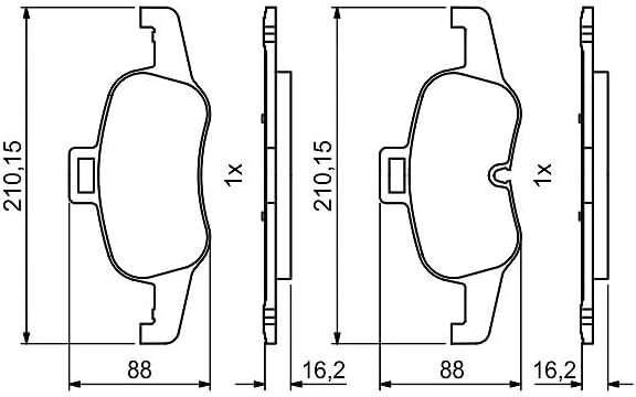 Bosch Bremsklötze Bremsbeläge Bremsbelagsatz 0 986 494 820