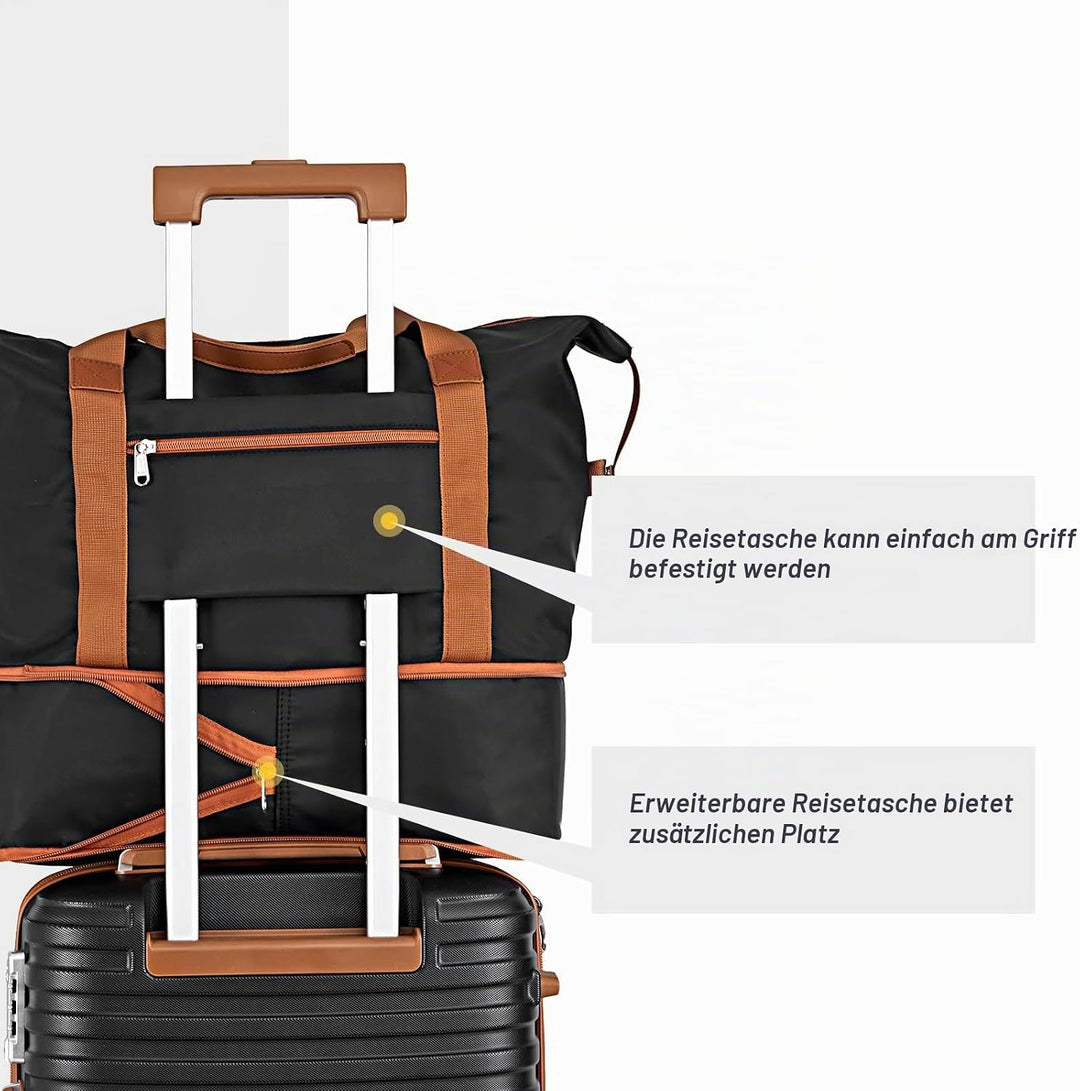 Joyway Koffer Reisekoffer von ABS Hartschalen Erweiterbar Trolley Kofferset mit TSA Schloss und 4 Ro