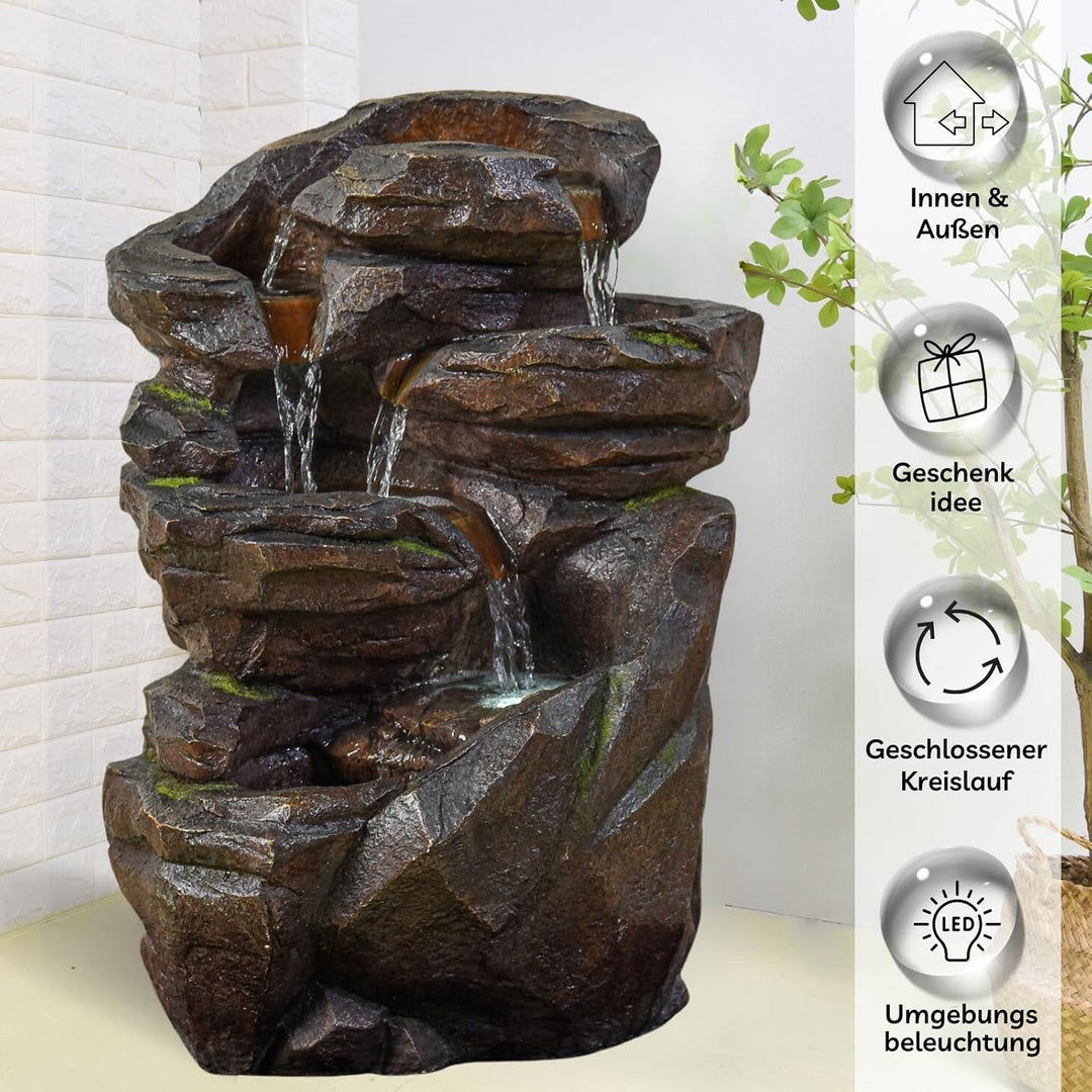 XL Gartenbrunnen Wasserfall Niagara - Natural Waterfall Fountain Outdoor and Indoor - Zen and Decora
