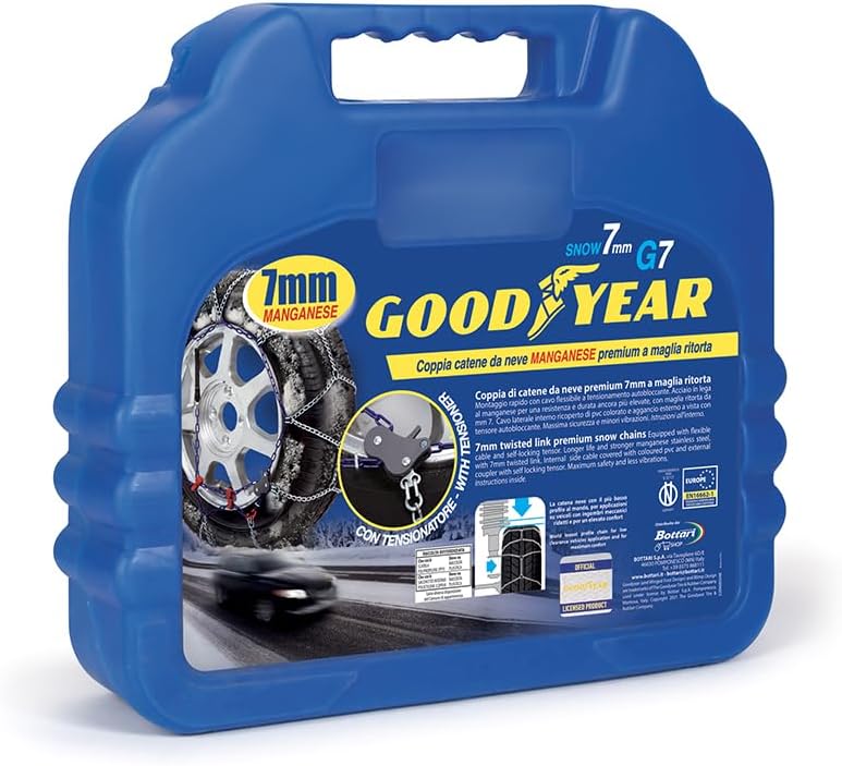 Goodyear 77956 Schneeketten 7 mm für auto, Grösse 110, Grösse 110