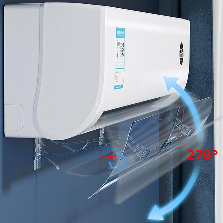Klimaanlage Deflektor | Blasbarriere Split | Windschutz, einziehbar, Wandmontage, für Babyzimmer, Bü