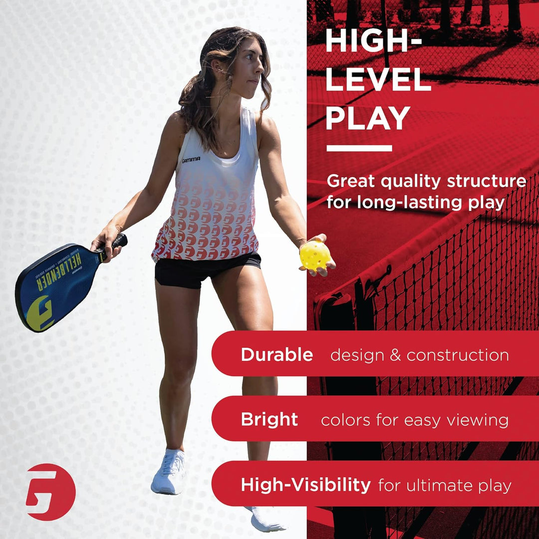 Gamma Sports Pickleballs für drinnen und draussen, hochsichtbar, optisch, grün, USAPA-zugelassene Bä