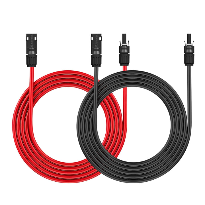 Slocable Solarkabel Verlängerung 15m 10AWG mit IP68 wasserdichtem 1500V PV Stecker, 15m 10awg