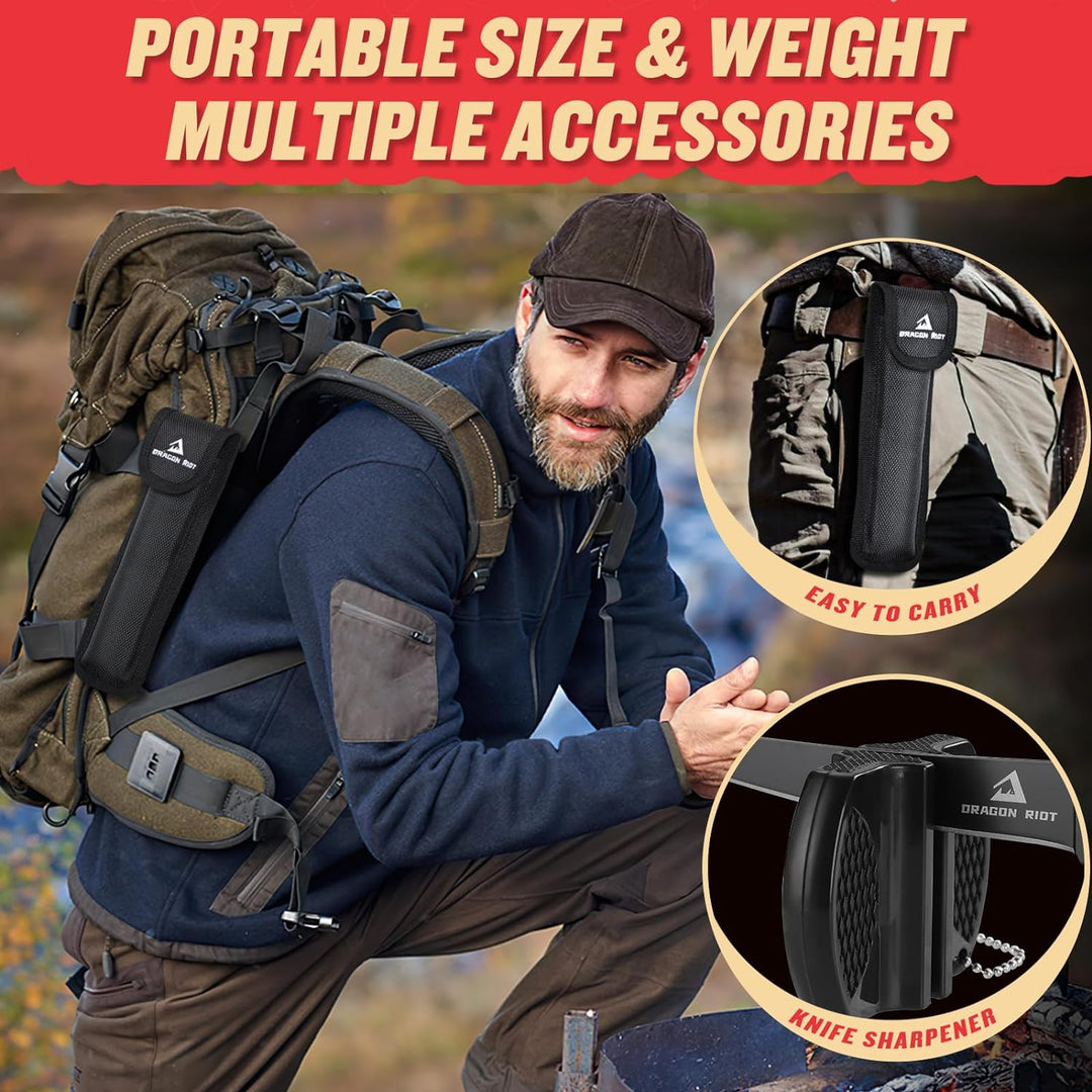 DRAGON RIOT Filetiermesser Fisch Scharf, Angelmesser Klappbar, Edelstahl Fischmesser mit Anti-Rutsch