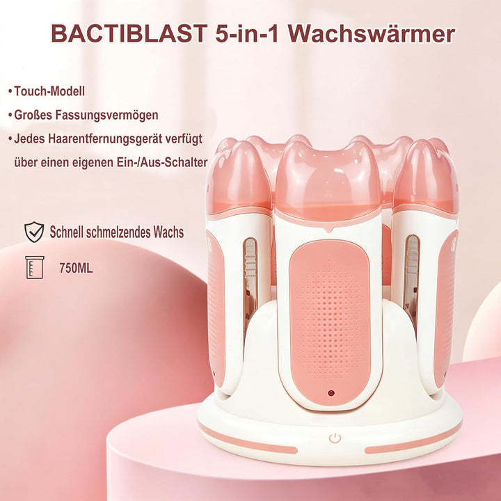 5-in-1 Professioneller Wachswärmer, jeder Roll on Heisswachsgerät abnehmbar und separat mit Strom be