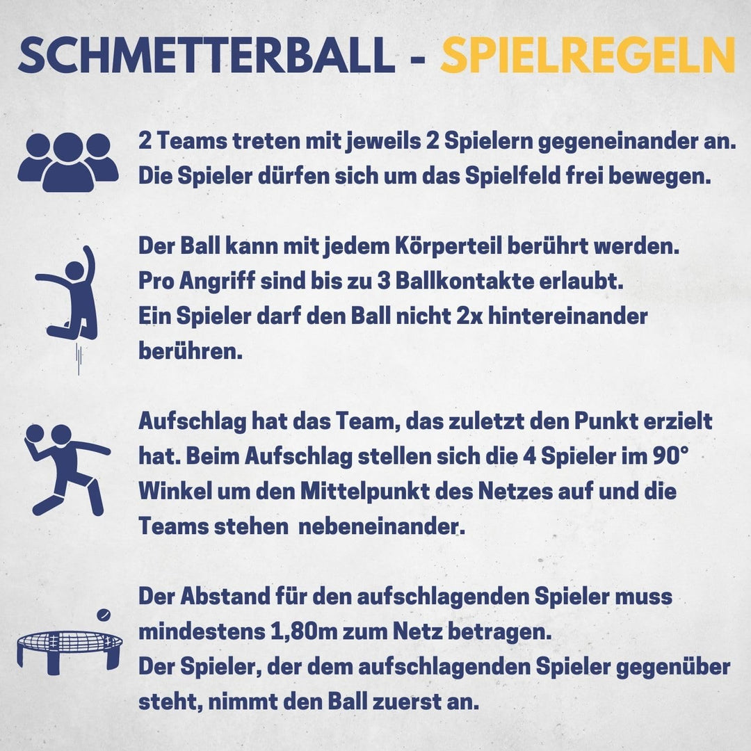 BEST SPORTING Schmetterball Set Outdoor I Roundnet Set mit 3 Bällen, Tasche, Ball-Pumpe & Anleitung