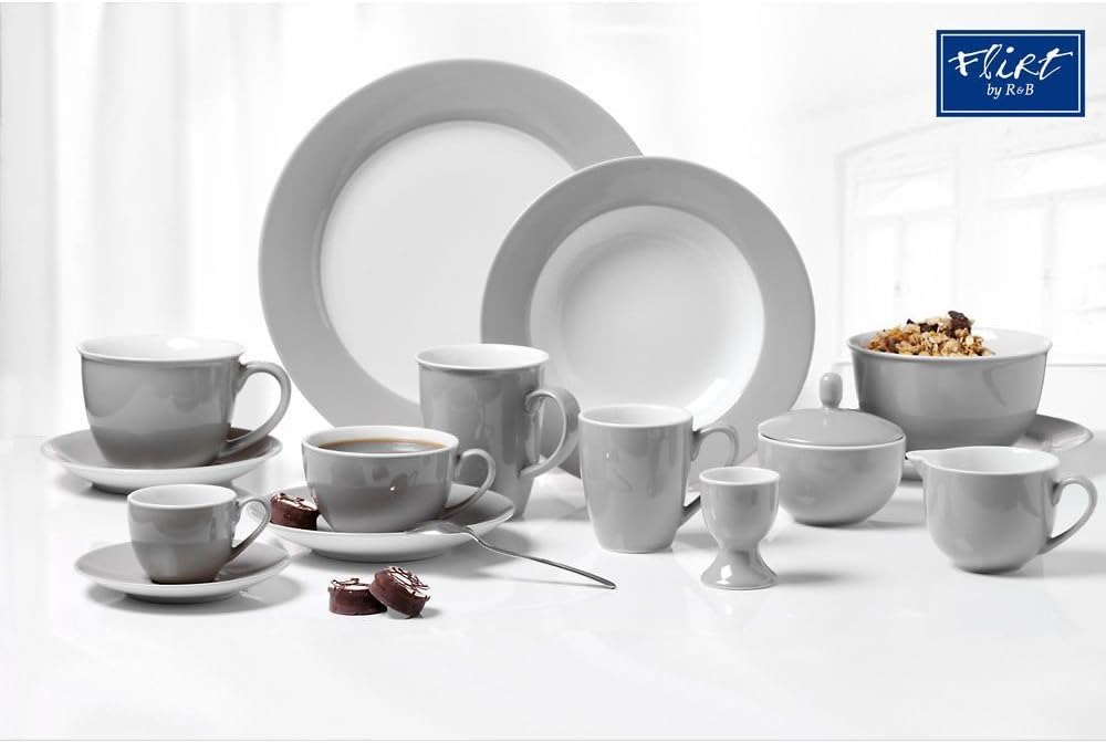 Flirt by R&B Geschirr-Serie Doppio grau Material 6er Set Eierbecher Doppio grau, 6er Set Eierbecher