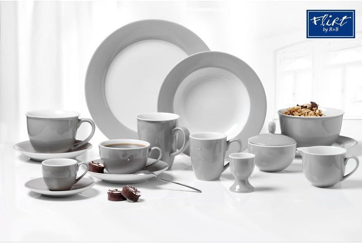 Flirt by R&B Geschirr-Serie Doppio grau Material 6er Set Eierbecher Doppio grau, 6er Set Eierbecher