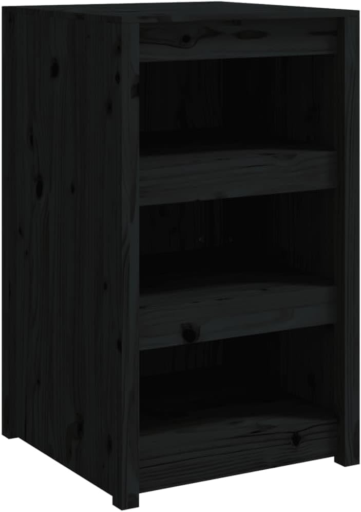 Outdoor-Küchenschrank Schwarz 55x55x92 cm Massivholz Kiefer, Outdoor Küche, Grilltisch, Pflanztisch,