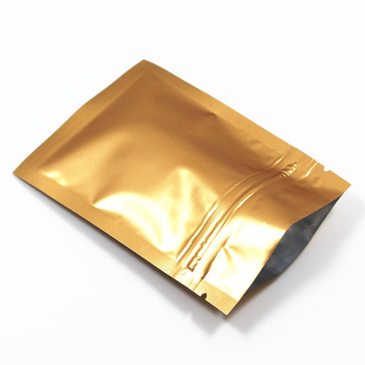 100 Stücke Matte Aluminiumfolie Verpackung Tasche Reissverschluss Selbstdicht Flachbeutel Lebensmitt