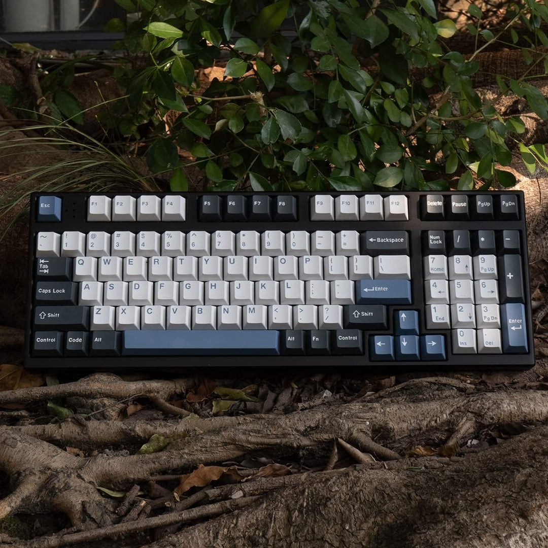 Arctic Blue White Tastenkappen Komplettset 173 Tasten Cherry Profile Doubleshot Custom Keycaps für C