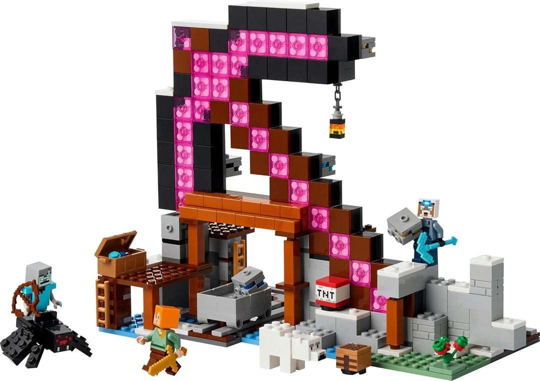 LEGO Minecraft Die Spitzhackenmine - Interaktives Spielzeug für Kinder - Alex, Minenarbeiter und Str